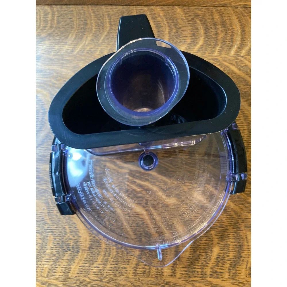 Food Processor Replacement Work Bowl Lid with Feed Chute and Locking Tabs